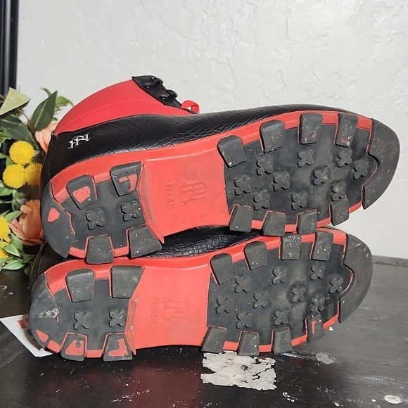 PARISH NATION Red Black Sneaker Boot 9.5 - Picture 11 of 13